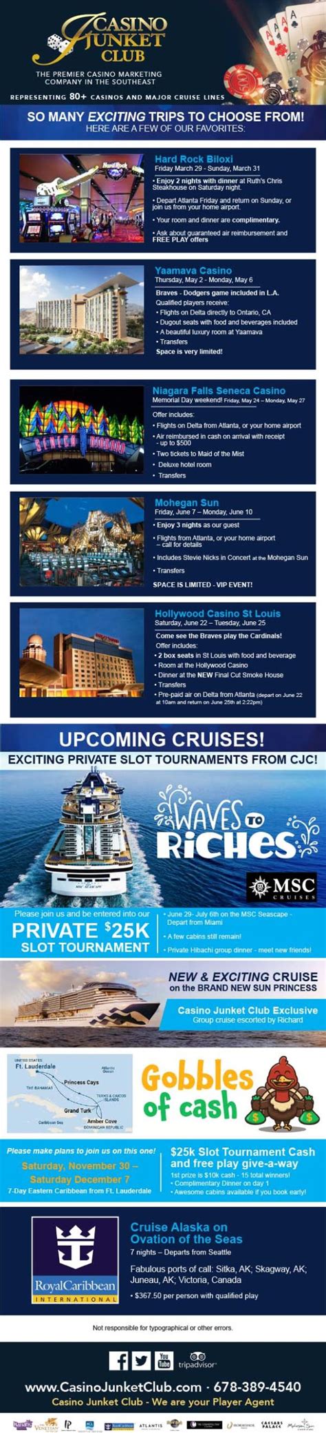 casino junket trips|CALENDAR .